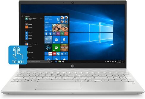 لاب توب اتش بي بافيلون 15 بوصة اتش دي شاشة لمس عالية الوضوح، الجيل 10 انتل كور i5-1035G1، ذاكرة رام 8 جيجا، محرك الاقراص الصلبة 512 جيجا، ويندوز 10 هوم (15-cs3010nr، فضي معدني) in Kuwait