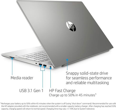 لاب توب اتش بي بافيلون 15 بوصة اتش دي شاشة لمس عالية الوضوح، الجيل 10 انتل كور i5-1035G1، ذاكرة رام 8 جيجا، محرك الاقراص الصلبة 512 جيجا، ويندوز 10 هوم (15-cs3010nr، فضي معدني) in Kuwait