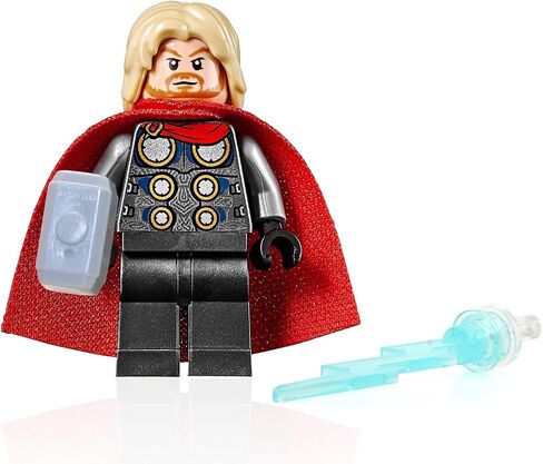 LEGO Super Heroes Avengers Minifigure - Thor with Mjolnir Hammer and Lighting Bolt ⚡️ (2020 Version) in Saudi Arabia