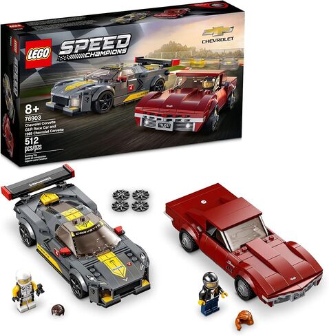 LEGO Speed Champions Chevrolet Corvette C8.R Race Car and 1969 Chevrolet Corvette 76903 Building Kit; New 2021 (512 Pieces) in Saudi Arabia