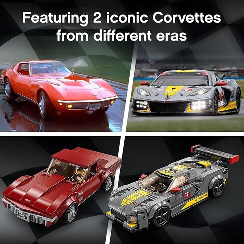 LEGO Speed Champions Chevrolet Corvette C8.R Race Car and 1969 Chevrolet Corvette 76903 Building Kit; New 2021 (512 Pieces) in Saudi Arabia