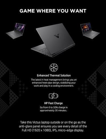 Victus by HP 15 Gaming Laptop, NVIDIA GeForce RTX 3050, 12th Gen Intel Core i5-12500H, 8 GB RAM, 512 GB SSD, Full HD Display, Windows 11 Home, Backlit Keyboard, Enhanced Thermals (15-fa0025nr, 2022) in Saudi Arabia