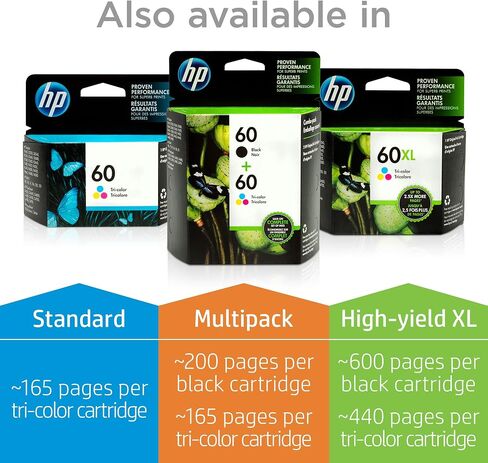 HP 60 | خرطوشة حبر | ثلاثية الألوان | CC643WN in Kuwait