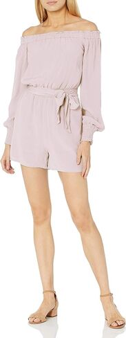GUESS womens Mellie Long Sleeve Off Shoulder Romper in Saudi Arabia