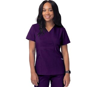 Sivvan Scrubs for Women - Mock Wrap Scrub Top - S8302 - Sherbet - M in Saudi Arabia