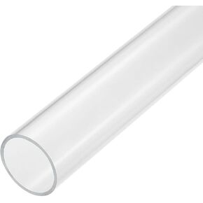 MECCANIXITY Acrylic Pipe Clear Rigid Round Tube 51mm(2") ID 55mm(2 3/16") OD 14" for Lamps and Lanterns, Water Cooling System
