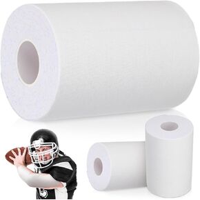 Jenaai 2 Roll Football Turf Tape Extra Wide Athletic Tape Waterproof Sport Tape Ultra Sticky Turf Tape for Arm Football Kinetic Tape for Athletic Sport Protects from Turf Burn (Black and White)