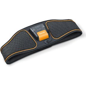 Beurer EM37 Abs Stimulator Toning Ab Belt, EMS Ab Machine with 40 Intensity Levels, Portable Ab Workout Equipment Belt Includes Reusable Water Electrodes and Batteries, Abdominal Exercise Machine