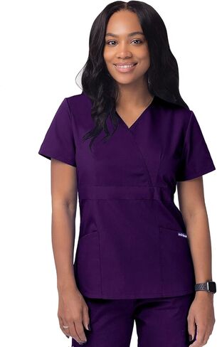 Sivvan Scrubs للنساء - Mock Wrap Scrubs - S8302 - شربات - M in Saudi Arabia