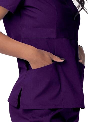 Sivvan Scrubs للنساء - Mock Wrap Scrubs - S8302 - شربات - M in Saudi Arabia