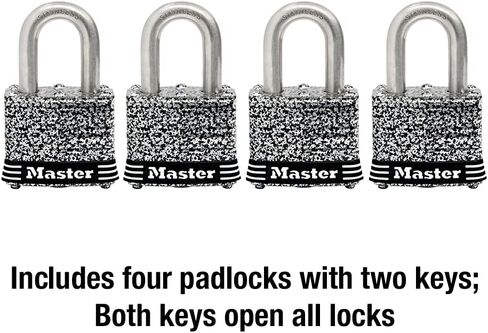 Master Lock 3SST Stainless Steel Outdoor Padlock with Key, 2 Pack Keyed-Alike in Kuwait