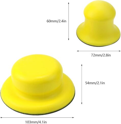 كومغروت 2 قطعة اليد الصنفرة بلوك جولة هوك وحلقة اليد الصنفرة حامل ورق الصنفرة للأعمال الفنية والأثاث الخشبي 3 بوصة و4 بوصة in Kuwait
