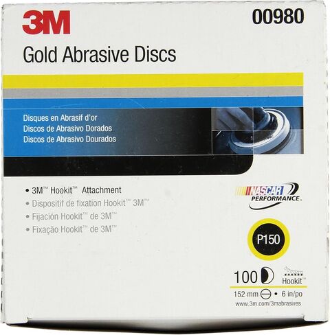 3M Hookit Gold Disc, 236U, 00921, 3 in, P80 | 50 Discs, 236U, Automotive Abrasive Sheets for Paint, Primer, Fiberglass in Saudi Arabia