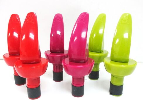 6 Wine Bottle Stoppers Preserver Vacuum Sealer Expanding Cork Joie Airtight Top in Saudi Arabia