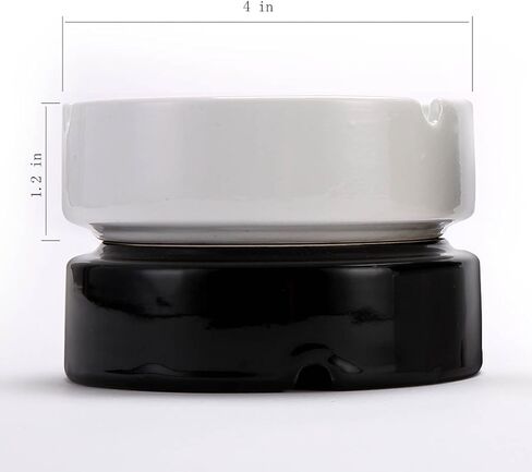 طفاية سجائر من السيراميك الأبيض اللامع للرجال والنساء، صينية الرماد في الهواء الطلق والداخل، صينية رماد التدخين لسطح المكتب لتزيين المنزل والمكتب in Kuwait