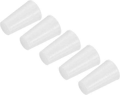 MECCANIXITY Silicone Rubber Tapered Plug 10mm to 15mm Solid White for Powder Coating, Painting, Anodizing, Plating, Sandblasting, Laboratory Use 15 Pieces in Kuwait