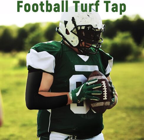 Jenaai 2 Roll Football Turf Tape 33ft Extra Wide Athletic Waterproof Sport Ultra Sticky Turf Tape for Arm Football Kinetic Bandage for Athletic Sport Protects from Burn(Black and White) in Kuwait