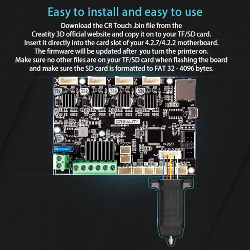 مجموعة مستشعر تسوية السرير التلقائي من بي ال تاتش - لوحة رئيسية 4.2.2 / 4.2.7 متوافقة فقط مع كرياليتي اندر 3 / برو / V2 / 5 / برو / CR-10 - انابيب بولي تترافلورو ايثيلين الجدي بطول 1 متر + ترقية in Kuwait