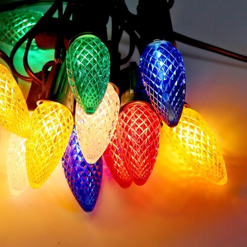 أوستن كوست 25PACK مصابيح LED ليلية، مصابيح C7 كانديلابرا LED، قاعدة ثريا E12، 0.6 وات يعادل 7 وات، أبيض دافئ 2200 ك، 50 لومين، زجاج شفاف مقاوم للماء in Kuwait