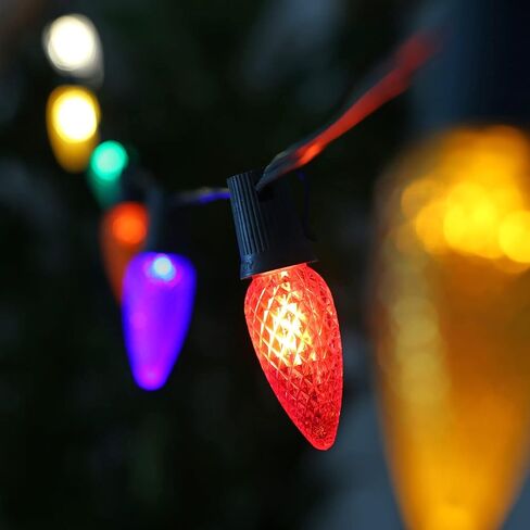 أوستن كوست 25PACK مصابيح LED ليلية، مصابيح C7 كانديلابرا LED، قاعدة ثريا E12، 0.6 وات يعادل 7 وات، أبيض دافئ 2200 ك، 50 لومين، زجاج شفاف مقاوم للماء in Kuwait