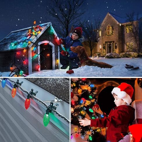 أوستن كوست 25PACK مصابيح LED ليلية، مصابيح C7 كانديلابرا LED، قاعدة ثريا E12، 0.6 وات يعادل 7 وات، أبيض دافئ 2200 ك، 50 لومين، زجاج شفاف مقاوم للماء in Kuwait