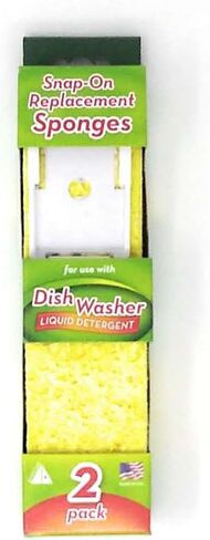 Arrow Dish Sponge With Soap Dispenser Handle and 4 Refill Sponges - Fillable Dish Wand for Quick, Convenient Cleaning - Made in the USA - Easy to Refill, Built-In Scrubber, Ideal for Dishes and Pans in Saudi Arabia