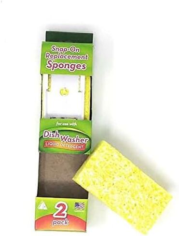 Arrow Dish Sponge With Soap Dispenser Handle and 4 Refill Sponges - Fillable Dish Wand for Quick, Convenient Cleaning - Made in the USA - Easy to Refill, Built-In Scrubber, Ideal for Dishes and Pans in Saudi Arabia