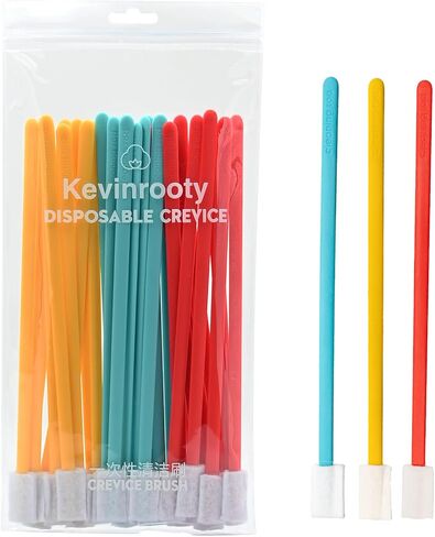 Kevinrooty 50PCS Disposable Crevice Cleaning Brush Tool kit, Disposable Toilet Brush, Disposable Toilet seat Cleaner Tool (Blue) in Kuwait