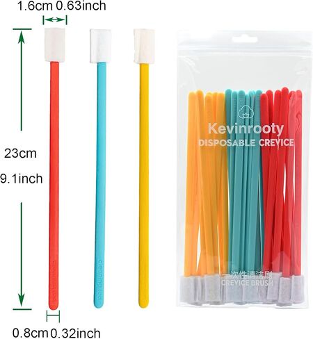 Kevinrooty 50PCS Disposable Crevice Cleaning Brush Tool kit, Disposable Toilet Brush, Disposable Toilet seat Cleaner Tool (Blue) in Kuwait