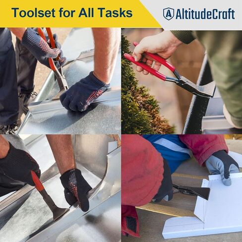 أداة ثني الصفائح المعدنية من AltitudeCraft - أدوات صفائح معدنية للخياطة اليدوية مكونة من 3 قطع - مجموعة أدوات ثني معدنية مستقيمة و45 درجة و90 درجة in Kuwait