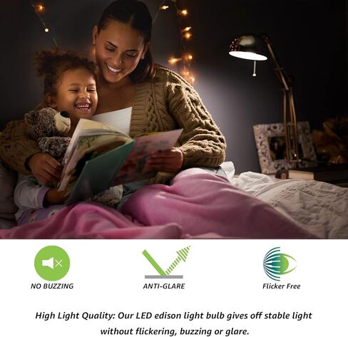 Dimmable LED Edison Bulbs 40 Watts Equivalent, 4 Watt LED Filament Bulb, 2200K Amber Light ST19 Light Bulb, 450LM E26 Vintage LED Bulbs for Light Fixtures 12 Pack in Kuwait