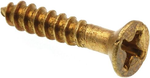 برغي خشب Prime-Line 9034615، فيليبس برأس مسطح، #6 × 3/4 بوصة، نحاس صلب، عبوة من 25 قطعة in Kuwait