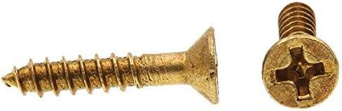 برغي خشب Prime-Line 9034615، فيليبس برأس مسطح، #6 × 3/4 بوصة، نحاس صلب، عبوة من 25 قطعة in Kuwait