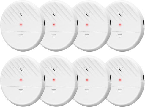 Wsdcam Glass Break Sensor Alarm 125dB Ultra-Slim Wireless Glass Break Detector Window Alarm Vibration Sensor for Home Window and Door Security (8) in Kuwait