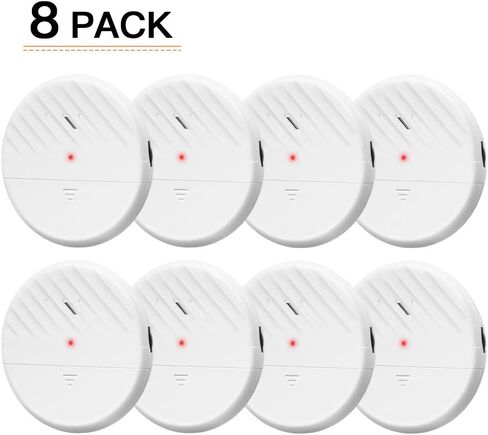 Wsdcam Glass Break Sensor Alarm 125dB Ultra-Slim Wireless Glass Break Detector Window Alarm Vibration Sensor for Home Window and Door Security (8) in Kuwait