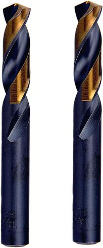 MAXTOOL 3/8 "2 قطعة مثاقب آلة لولبية متطابقة HSS M2 لقم مثقاب تويست أسود وبرونزي مثاقب قصيرة مستقيمة بالكامل للأرض؛ SMF02H10R24P2 in Saudi Arabia