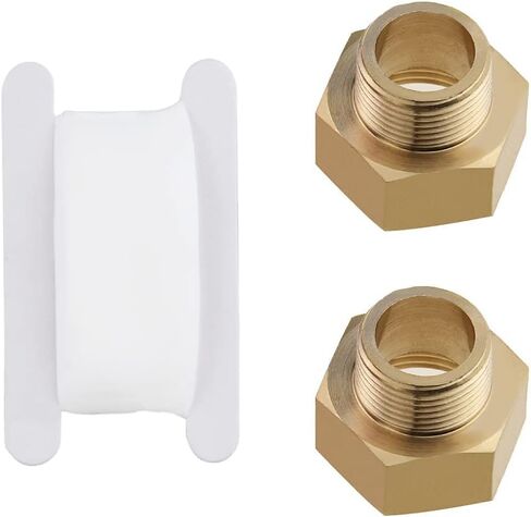 تجهيزات الأنابيب النحاسية، محول أنابيب الصمام NPT، أنبوب ذكر 3/4 بوصة إلى أنثى 1 بوصة (عبوة من قطعتين) لفة من شريط السباكين DN20 إلى DN25 in Kuwait