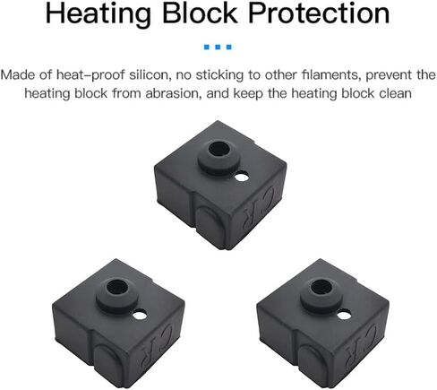Creality Official 5 قطع Ender 5 S1 0.4 مم فوهات و5 قطع جوارب سيليكون، أجزاء طابعة ثلاثية الأبعاد غطاء سيليكون Hotend متوافق مع طابعة Creality Ender 5 S1 ثلاثية الأبعاد in Kuwait