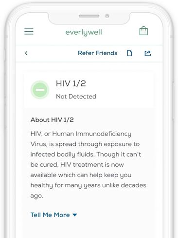 اختبار EverlyWell لفيروس نقص المناعة البشرية - مجموعة أدوات التجميع في المنزل - نتائج سرية ودقيقة من مختبر معتمد من CLIA خلال أيام - للأعمار من 18 عامًا فما فوق in Kuwait