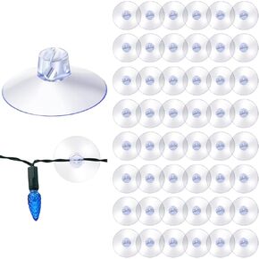 Christmas Light Suction Cup Shower Caddy Large Heavy Strength Heavy Duty Clear Plastic Transparent Light String Mini Suction Cup Hooks Holder for Kitchen Bathroom Shower Caddy Connectors (25 Pieces)