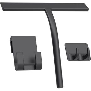 Shower Squeegee,Matte Black 9-inch,Stainless Steel Core. Streak-Free Cleaning, No Squeak Noises,Silicone Rubber Squeegees for Shower Glass Door, shower cleaner,Glass Wiper.