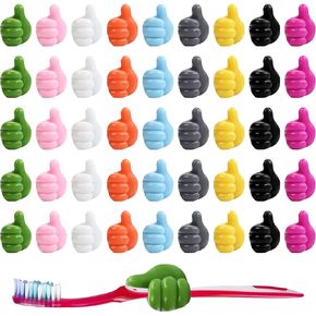 30 Pieces Silicone Thumb Hooks Self Adhesive Wall Decoration Hook Self Adhesive Key Hook Wall Hanger Multifunction Thumb Cable Clip