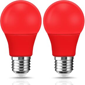 EvaStary LED Orange Light Bulb, 9W Orange LED Bulb (60W Equivalent), A19 LED E26 Medium Base Halloween Colored Light Bulbs for Halloween Christmas Porch Party Bedroom Decoration, Non-Dimmable, 2 Pack