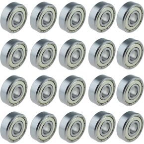 608 ZZ Ball Bearing SQXBK 20PCS Steel Double Iron Sealed Miniature Deep Groove 608 zz Bearings for Skateboards Scooters Roller Blade 608-Z Miniature 8x22x7mm in Kuwait