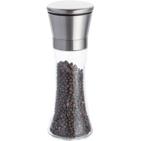 Restaurantware Vetri 6.3 Ounce Sugar Dispenser 1 Pouring Spout Sugar Shaker Dispenser - Black Lid Clear Finish Glass Sugar Pourer Refillable Dishwashable