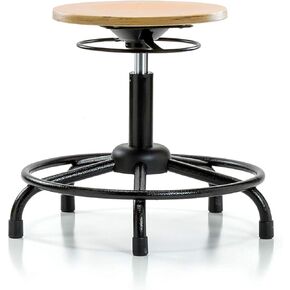 LabTech Seating LT46552 Desk Height Stool, Wood, Round Tube Base, Glides in Kuwait