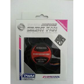 مراوح Evercool 12 فولت PWM (60x10 ملم، أسود) in Kuwait