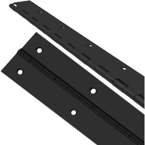 2 Piece 2" x 18" Stainless Steel Piano Hinge Black, 0.060" / 1/16" Thick Heavy Duty Piano Hinge with Holes, Continuous & Piano Hinges for Wood Furniture Mailbox Tool Storage Boxes Cabinets Door Piano