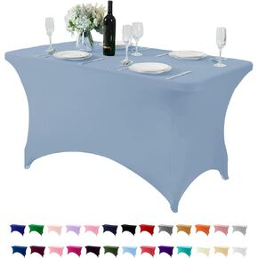 Spandex Table Cover for 4FT Table Universal Fitted Stretch Tablecloth for Party, Banquet, Wedding and Events-Apple Green