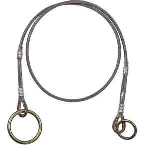 Palmer Safety 4' Anchor Cable Cross Arm with 1/4" Vinyl Coated I-Beam Cable, Ring on One End and Locking Snap Hook on Opposite End - Meets or Exceeds ANSI Z359.18-2017 in Kuwait